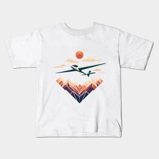 Glider Sailplane Biplane Kids T-Shirt